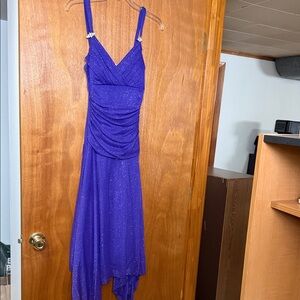 Trixxi Sparkling Purple High Low Dress